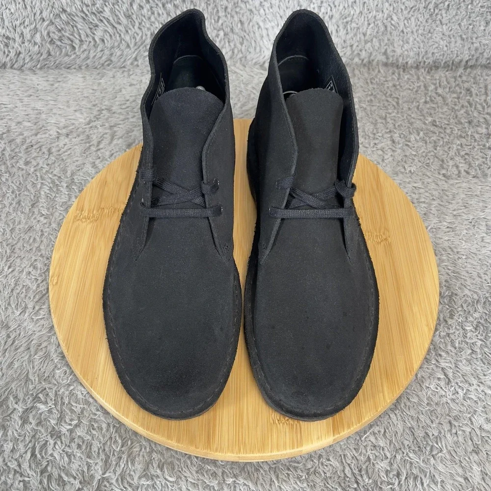 Clarks Originals Desert Boot Mens 10 Black Suede Charles F Stead Chukka Shoes